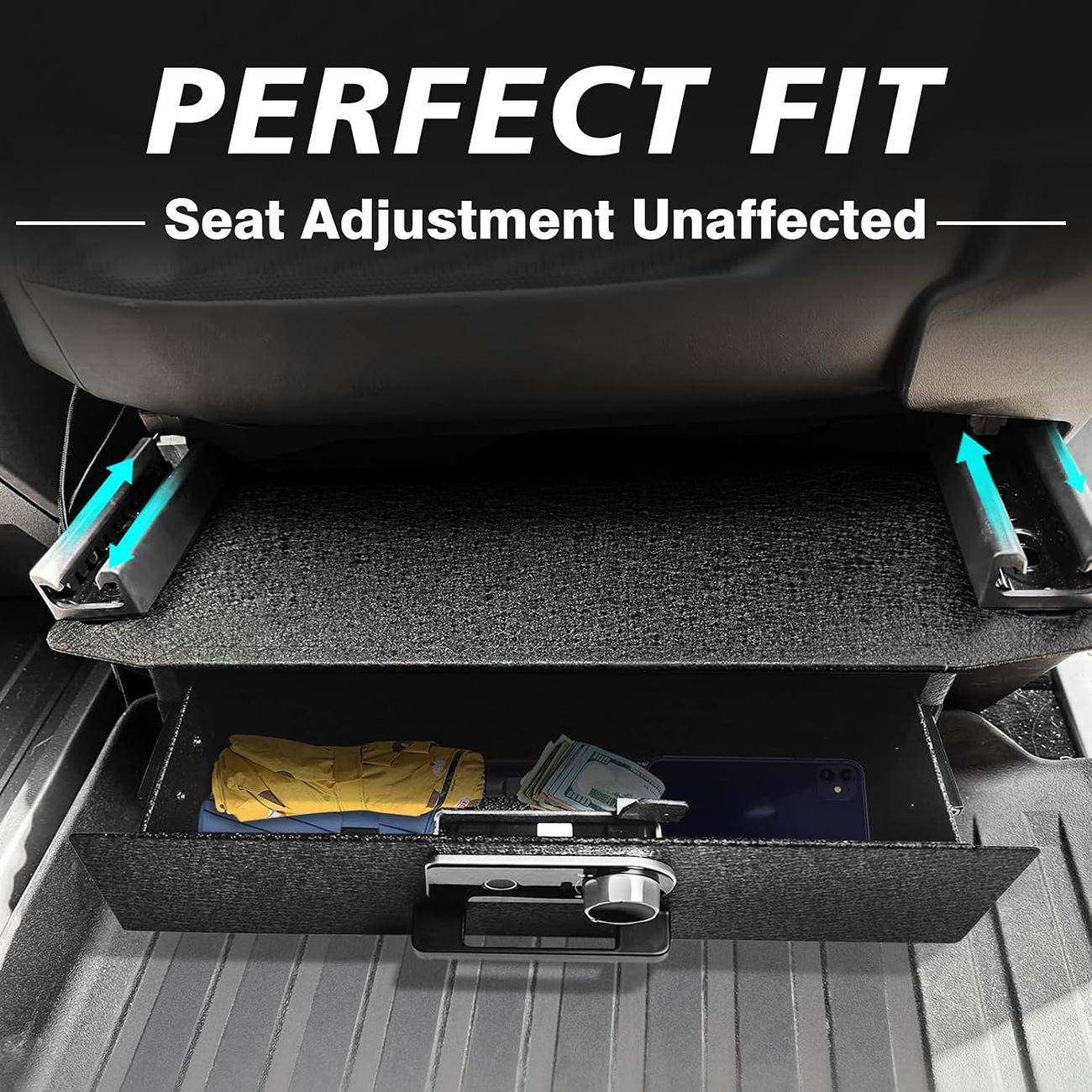 Tesla Cybertruck BestEvMod - Front Under Seat Drawer Safe for Cybertruck 81n9sHrhI4L._AC_SL1500_