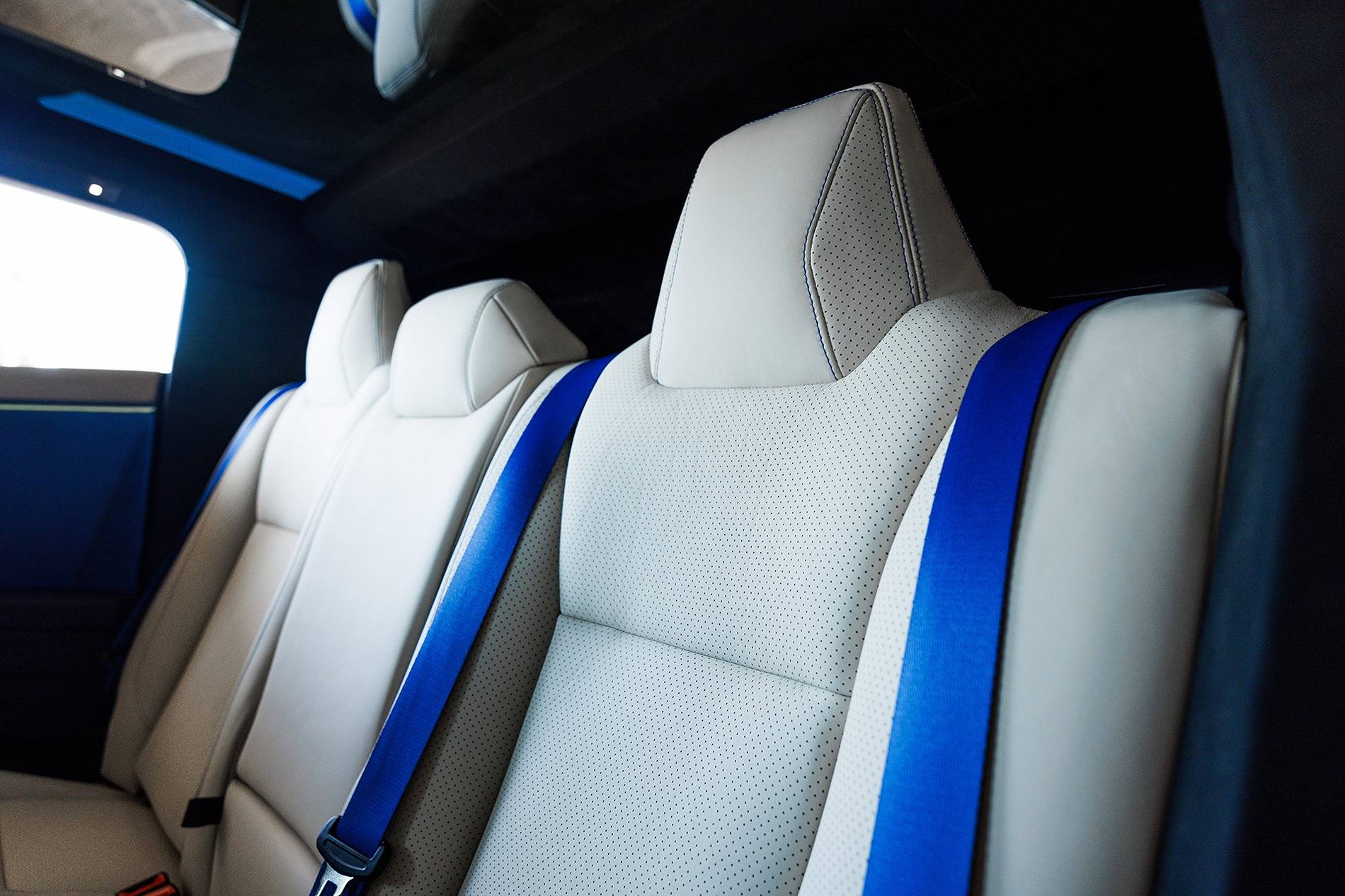 Tesla Cybertruck Cybertruck Full Custom Carbon Fiber & Leather Interior Trim & Squircle - By T Sportline xtesla-cybertruck-bentley-linen-blue-custom-leather-interior-1920-5