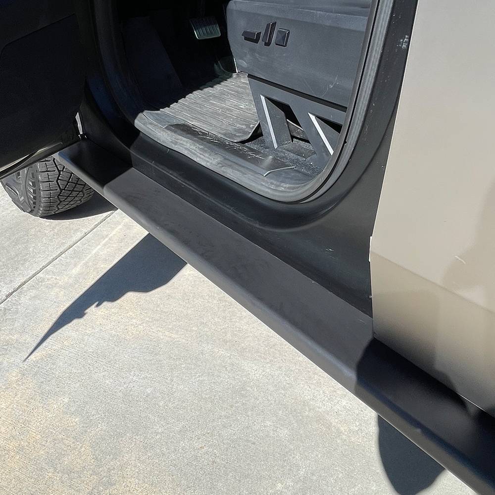 Tesla Cybertruck CYBERTRUCKco Heavy-duty Rock Sliders Launched today on the site! tesla cybertruck rock sliders with replacable wear pads by cybertruckco-5