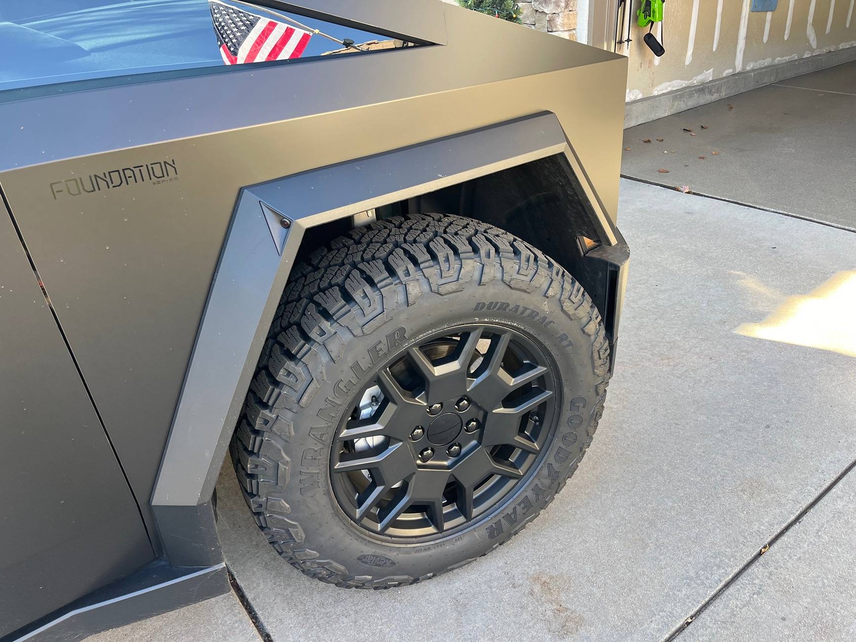 Tesla Cybertruck Tesla OEM winter wheel package and wheel covers installed on Cybertruck IMG_7611