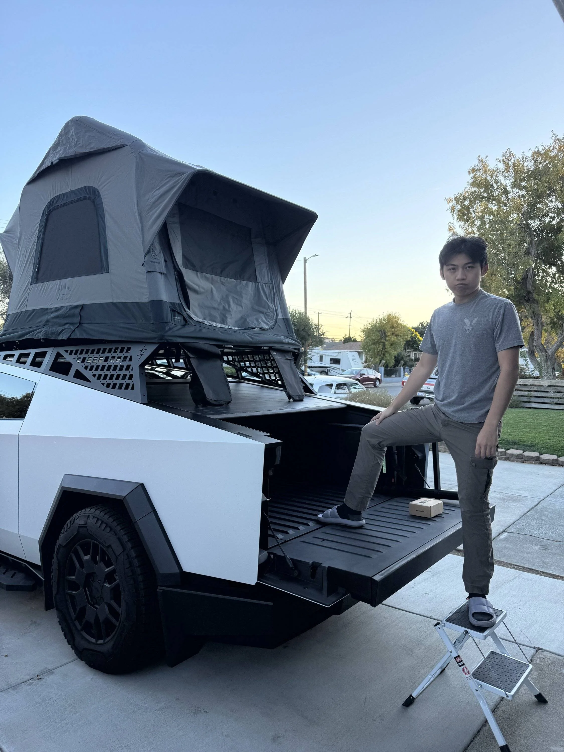 Tesla Cybertruck Rooftop Tent Setup: Easily Access Your RTT While Maintaining Cybertruck's Good Looks IMG_2993