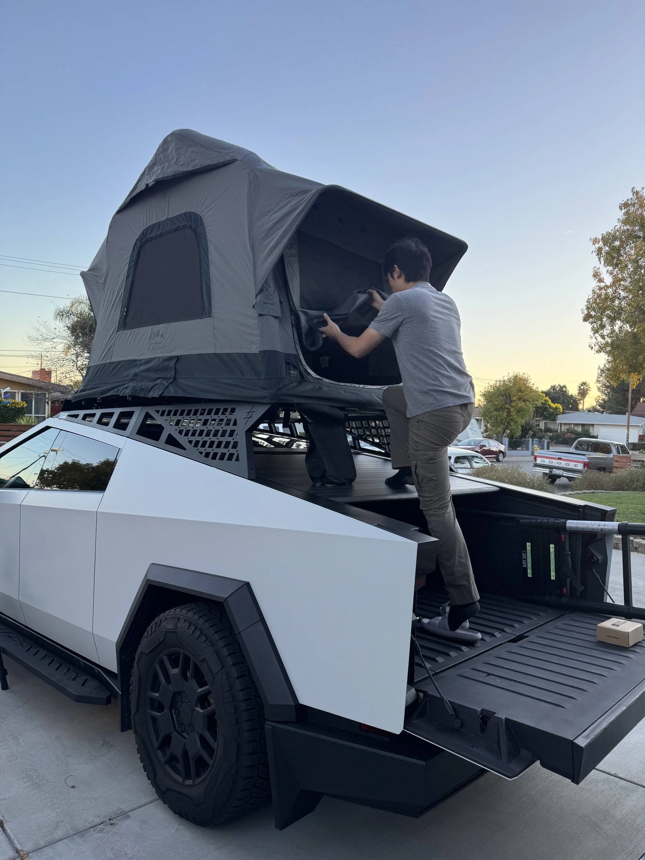 Tesla Cybertruck Rooftop Tent Setup: Easily Access Your RTT While Maintaining Cybertruck's Good Looks IMG_2994