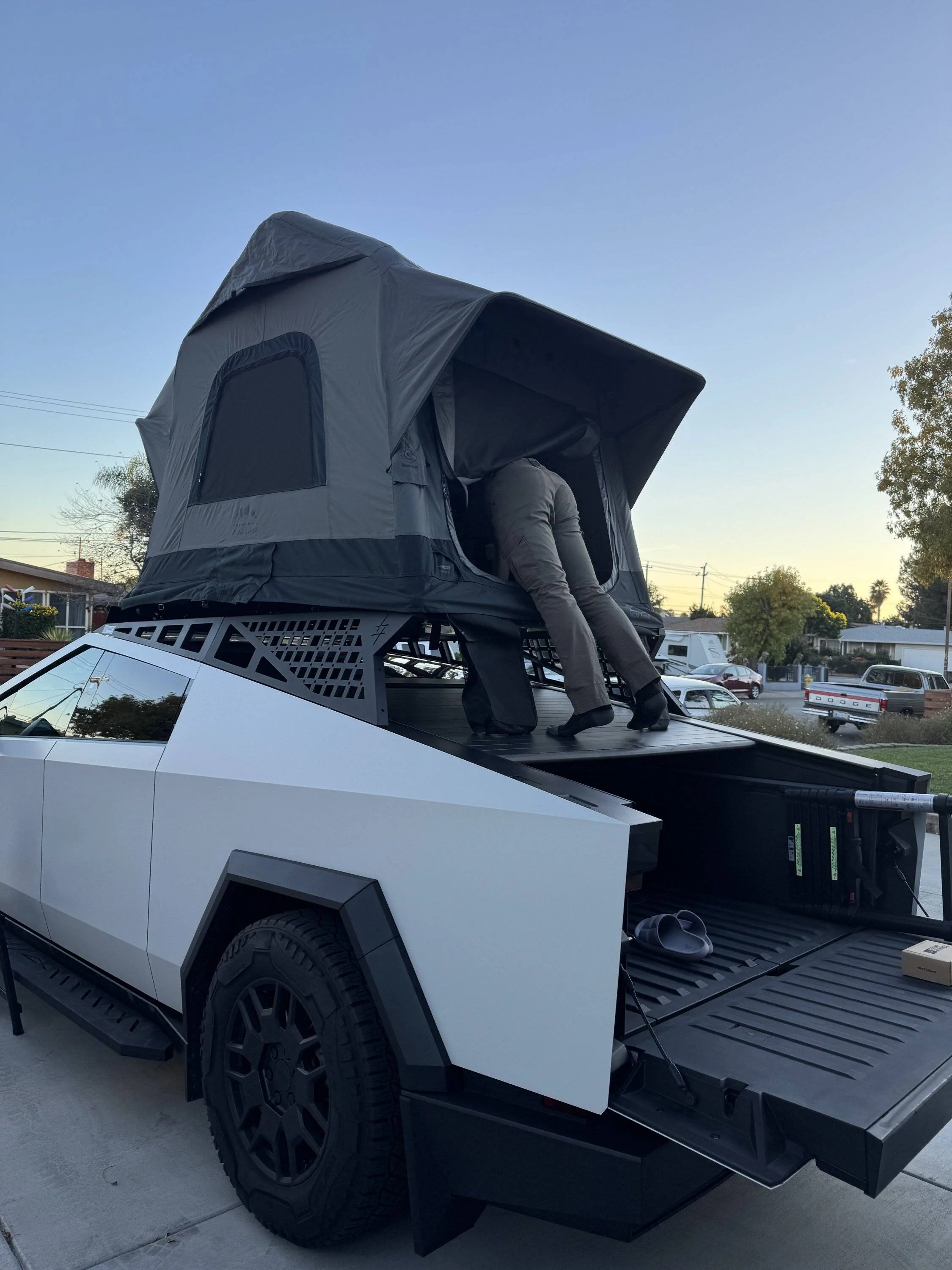 Tesla Cybertruck Rooftop Tent Setup: Easily Access Your RTT While Maintaining Cybertruck's Good Looks IMG_2995
