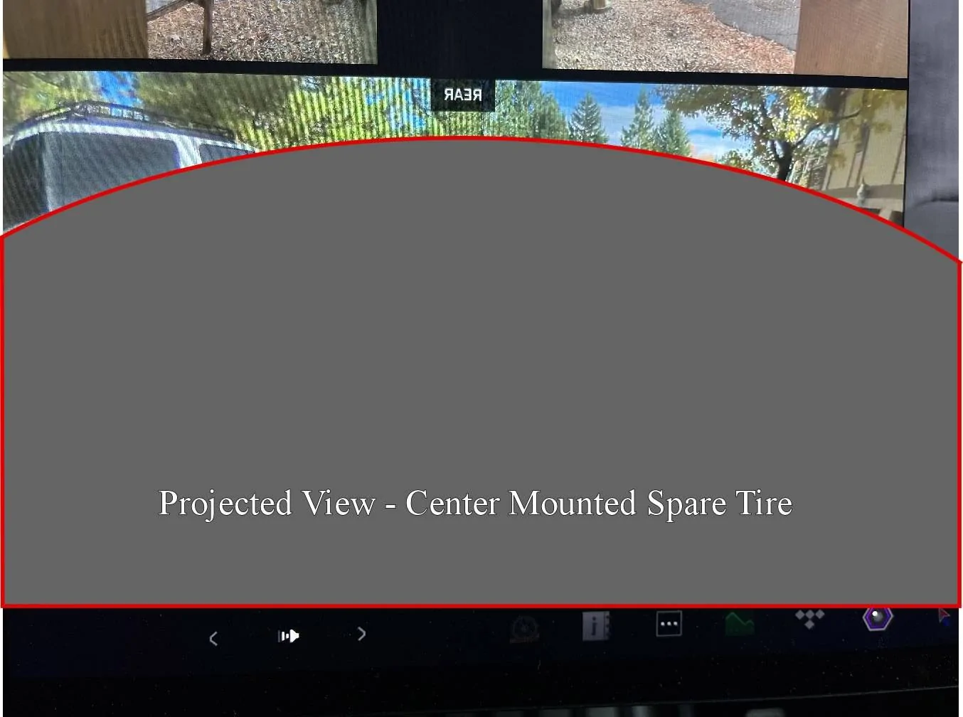 Tesla Cybertruck Spare tire to the side and low - Camera View Projected 4 Tesla Spare 1