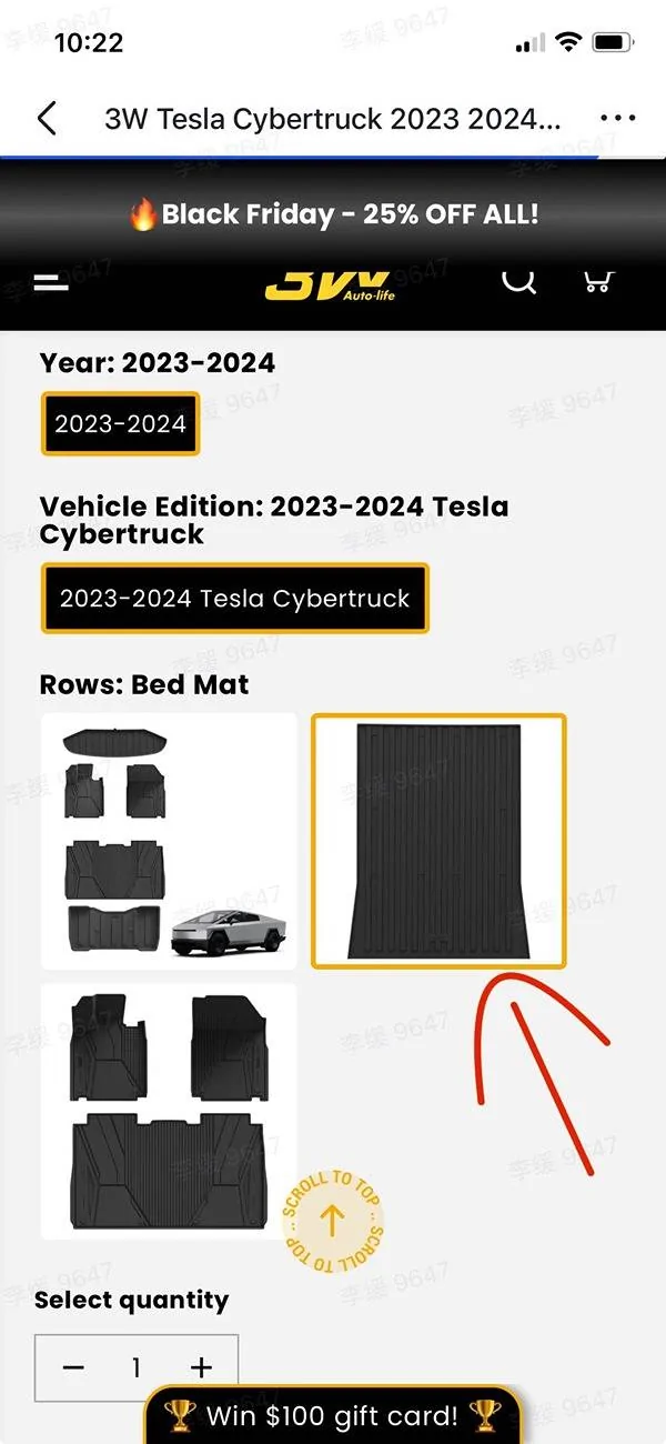 Tesla Cybertruck Cybertruck Floor Mats, Bed Liner, Frunk Liner Now Available from 3Wliners 1731896735942-1s