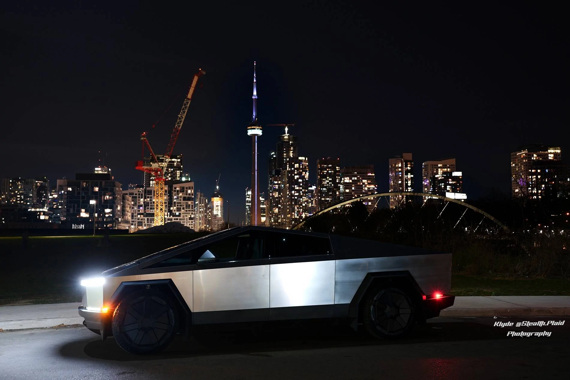 Tesla Cybertruck Photoshoot of the Iconic ROM with Cybertruck in Toronto. A7405273 copy