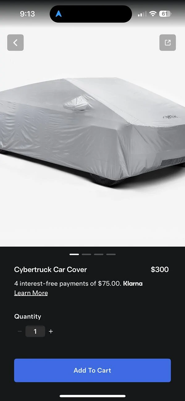 Tesla Cybertruck Tesla OEM Cybertruck Car Cover -- any review yet? IMG_0858