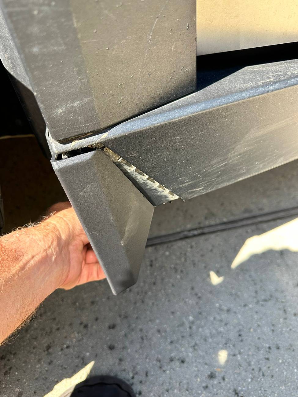 Tesla Cybertruck Had my cybertruck for 4 days and this thing broke IMG_4188.JPEG