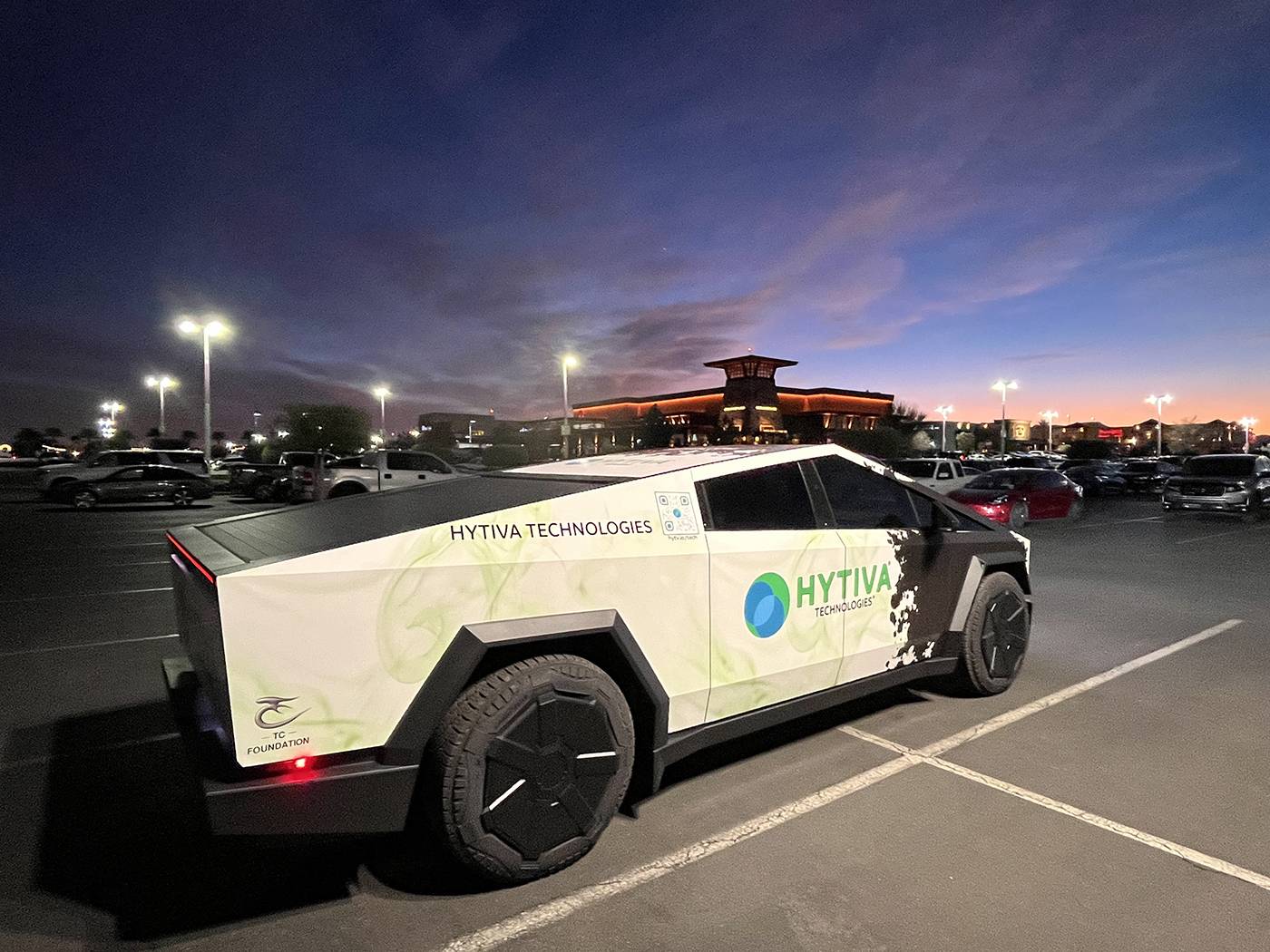 Tesla Cybertruck CUSTOM GRAPHICS / DESIGN / THEME Vinyl Wrap & PPF Cybertruck -- Photos & Videos 20241114-cyberbeast-fs-hytiva-technologies-town-square.JPG