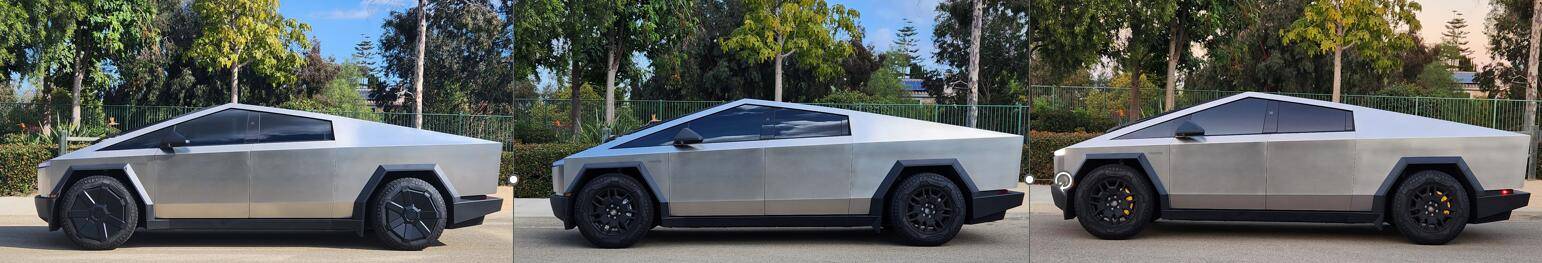 Tesla Cybertruck Couple of Mods | Spare Wheel install | Yellow Calipers | CyberWheel Covers cyber_wheels