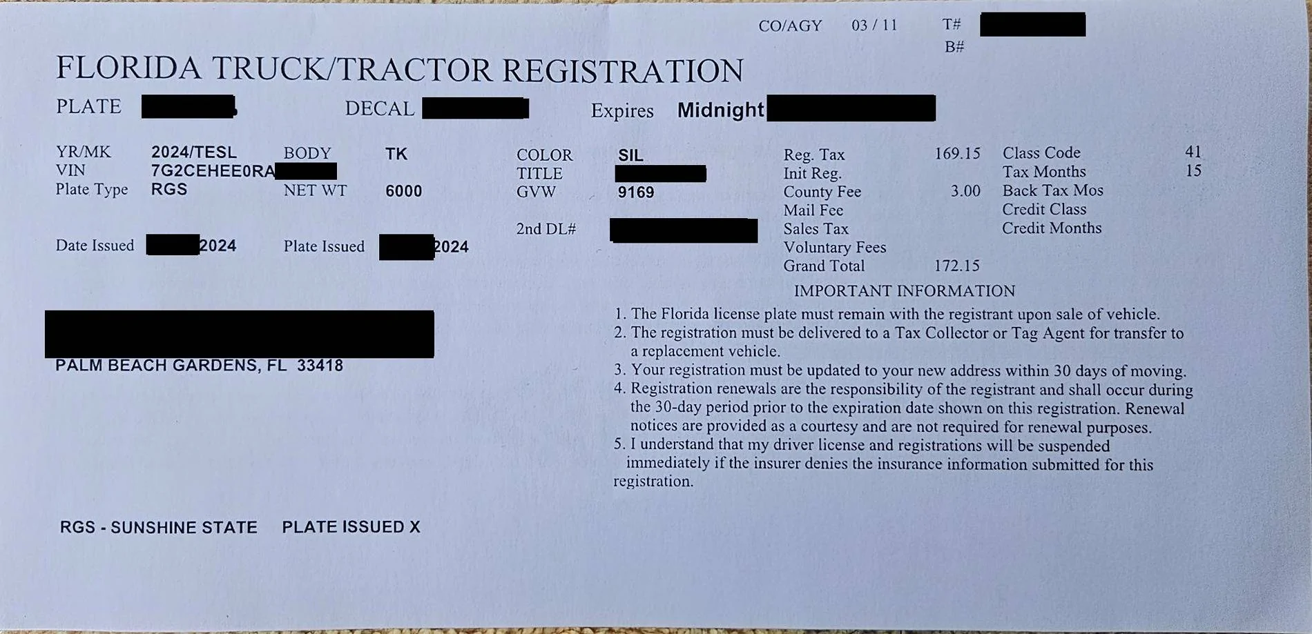 Tesla Cybertruck Please read if you purchased a Cybertruck in Florida signal-2024-11-19-094905