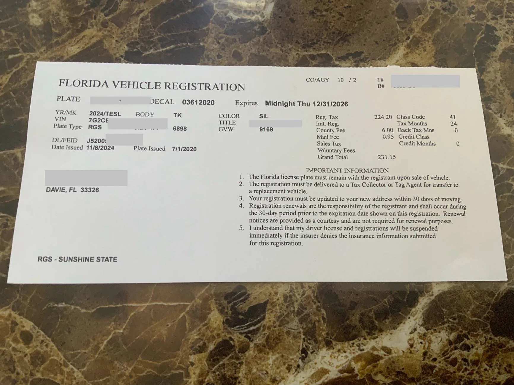 Tesla Cybertruck Please read if you purchased a Cybertruck in Florida IMG_2059