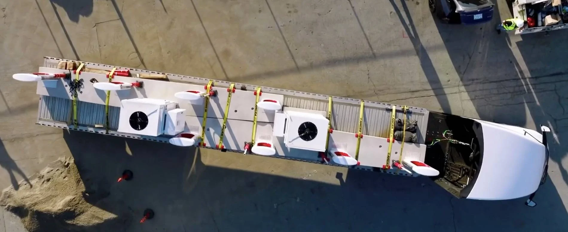 Tesla Cybertruck Cybertruck hits 500kW charging speed with just unveiled V4 Cabinet! Prefab 2 per semi-truck bed