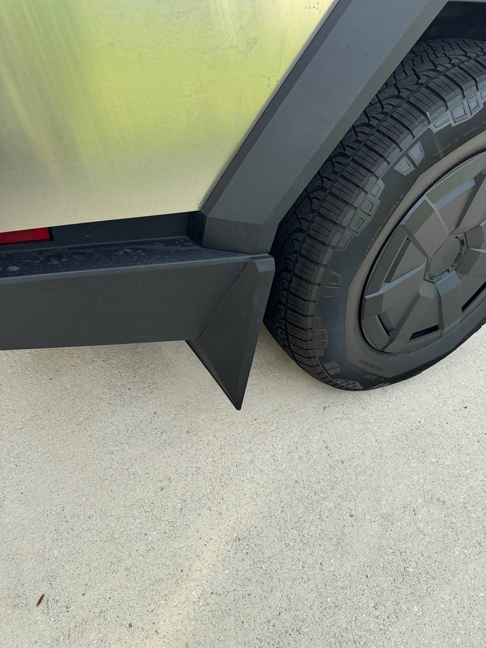 Tesla Cybertruck Installed Tesla OEM Mudflaps today IMG_8839