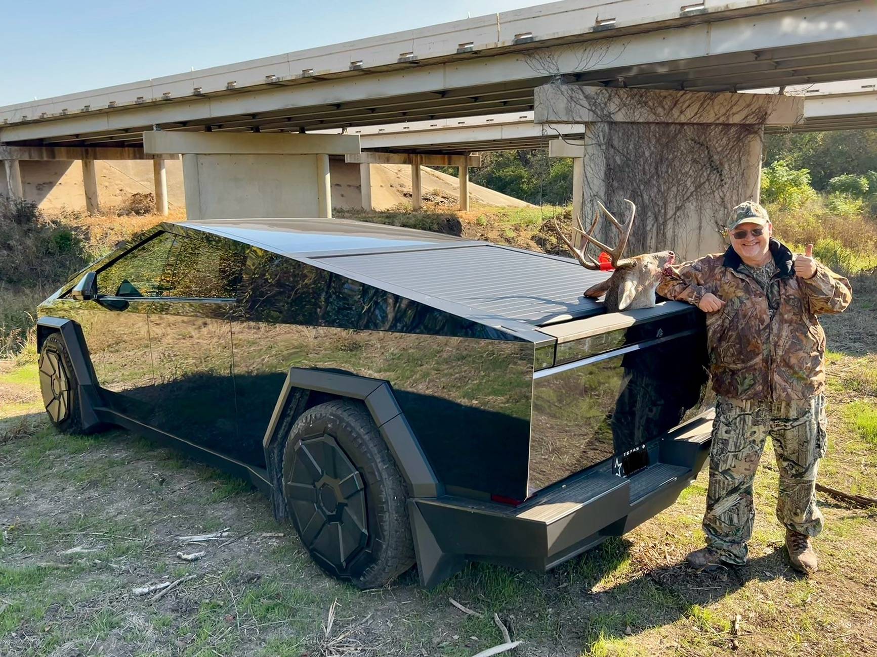 Tesla Cybertruck Perfect Stealth!  Best Deer Season Truck Ever! IMG_4923