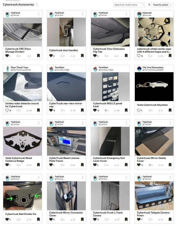 Tesla Cybertruck Has anybody compiled a MEGATHREAD of useful 3-D print files for Cybertruck? 1732103345107-2n