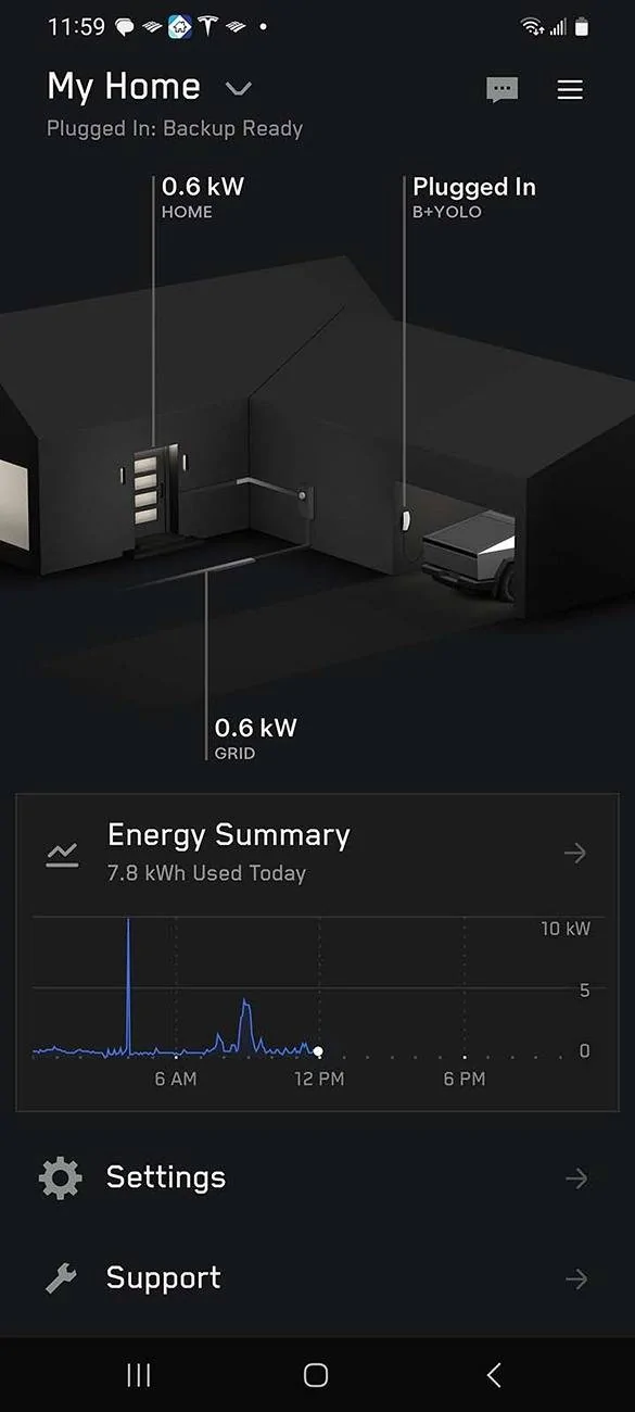 Tesla Cybertruck Tesla Powershare Gateway and Universal Charger only - is this normal? Screenshot_20241120_115921_Tesla sm