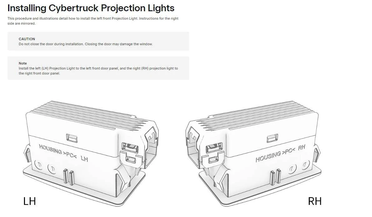 Tesla Cybertruck Cybertruck Projection Lights / Puddle Lights now available in the Shop 1732131485080-0a