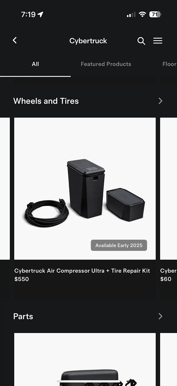 Tesla Cybertruck No ‘late 2024’ air compressor - pushed to 2025 IMG_5025