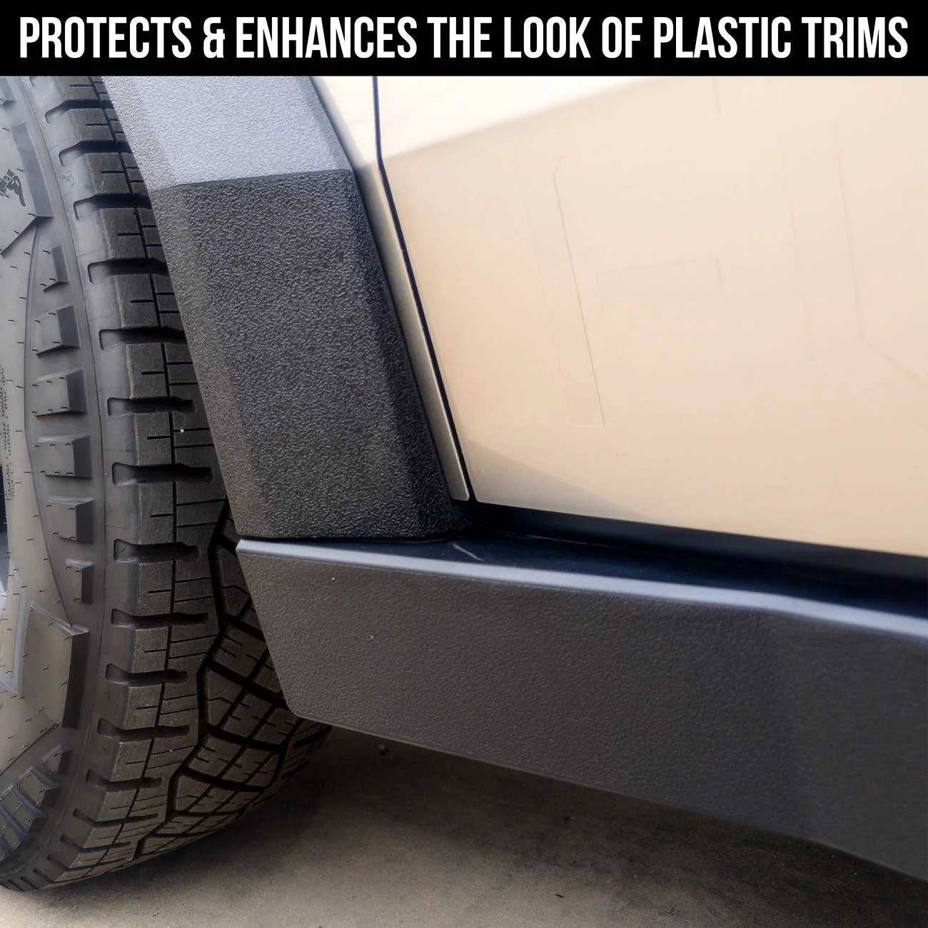 Tesla Cybertruck 🛡️ 20% Off Cybertruck Complete Protection Bundle - Shop Now! $$🛡️ tesla-cybertruck-rockers-rhino-textured-vinyl