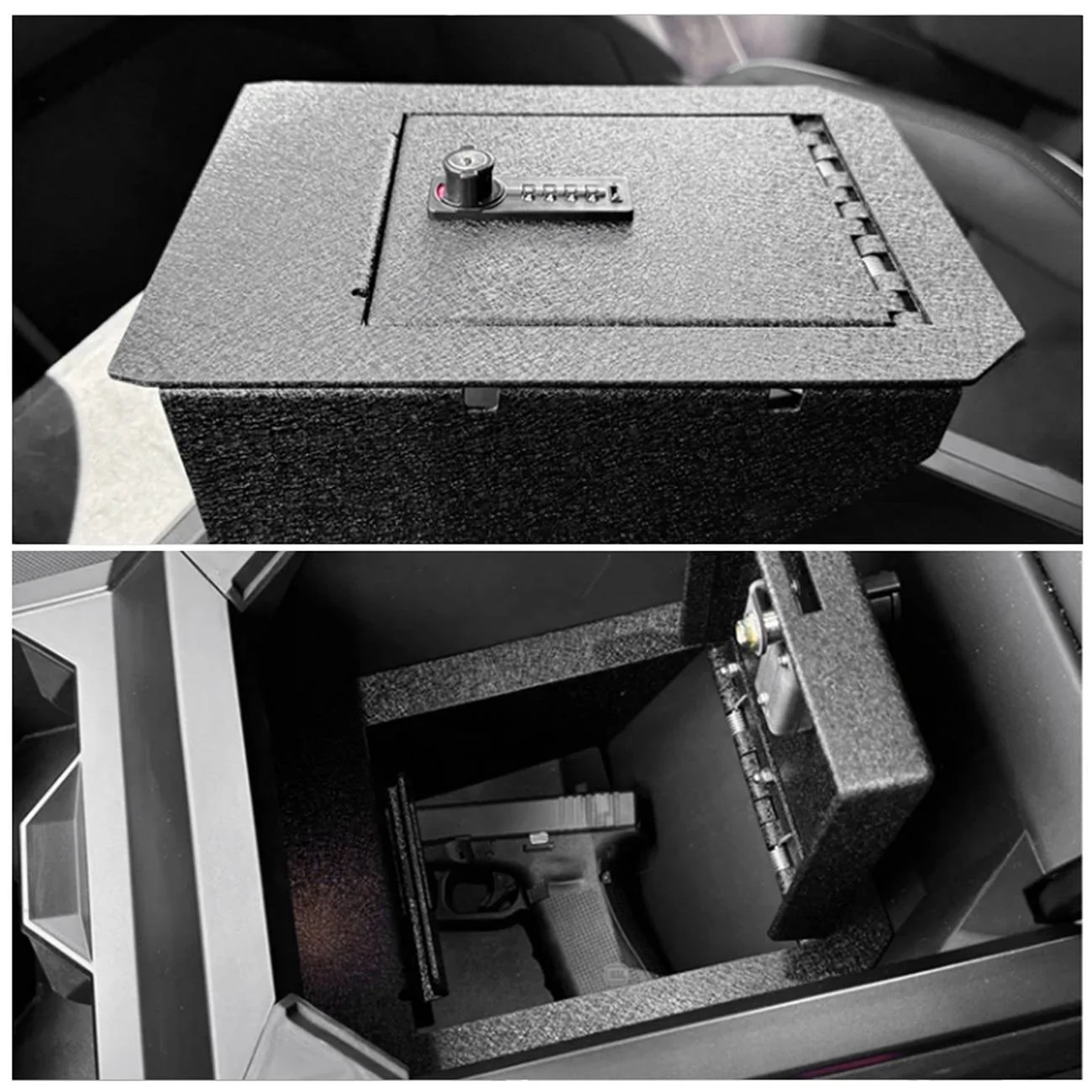 Tesla Cybertruck What you need is-Center Console Safe LockBox for Cybertruck 02 拷贝