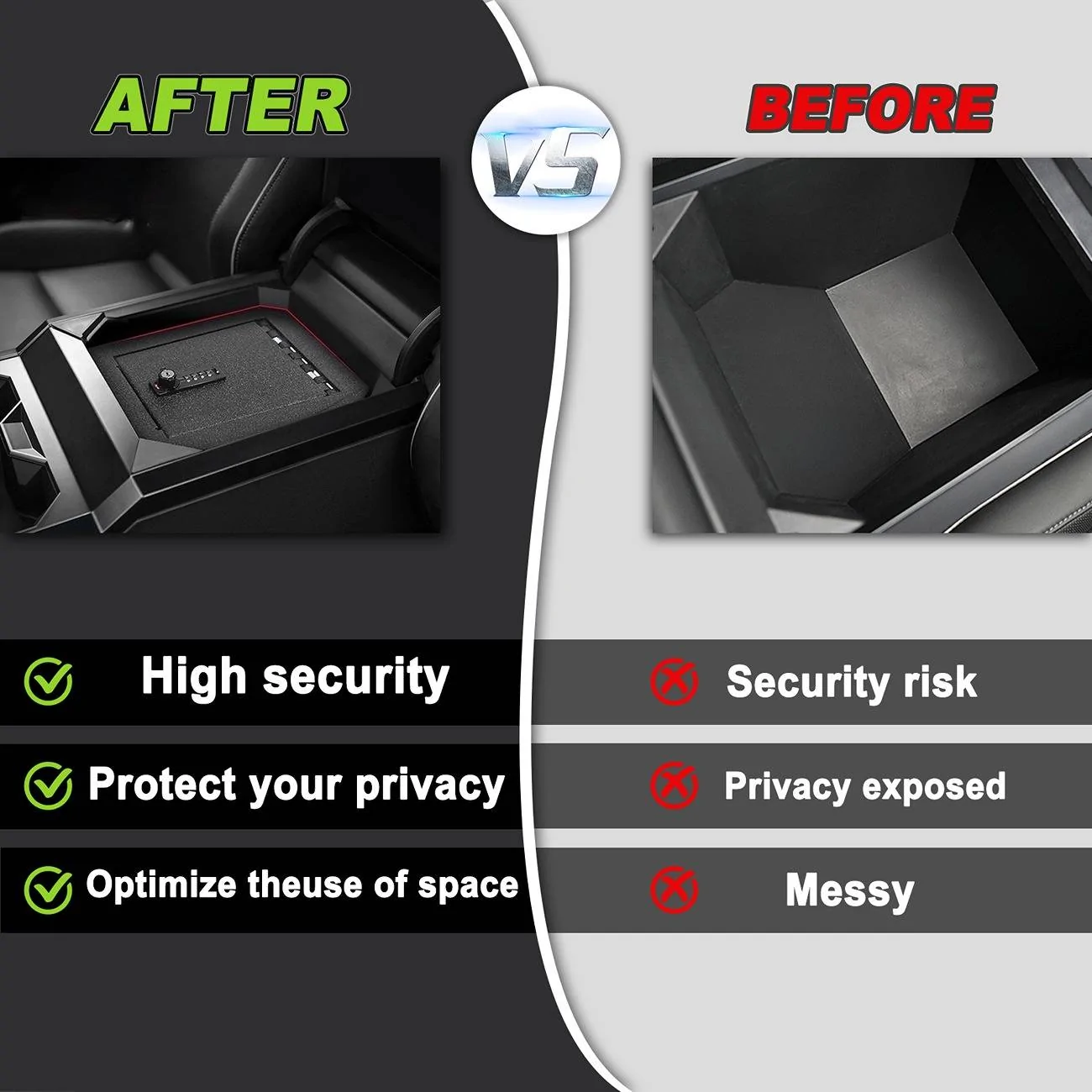 Tesla Cybertruck What you need is-Center Console Safe LockBox for Cybertruck 07 拷贝