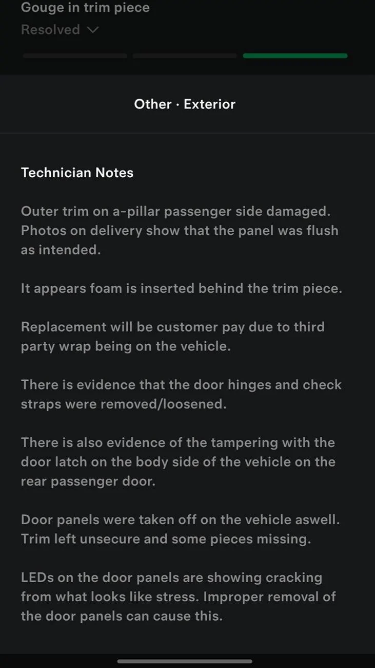Tesla Cybertruck Another disappointed service appreciation thread.... Screenshot_20241126_120617_Tesla