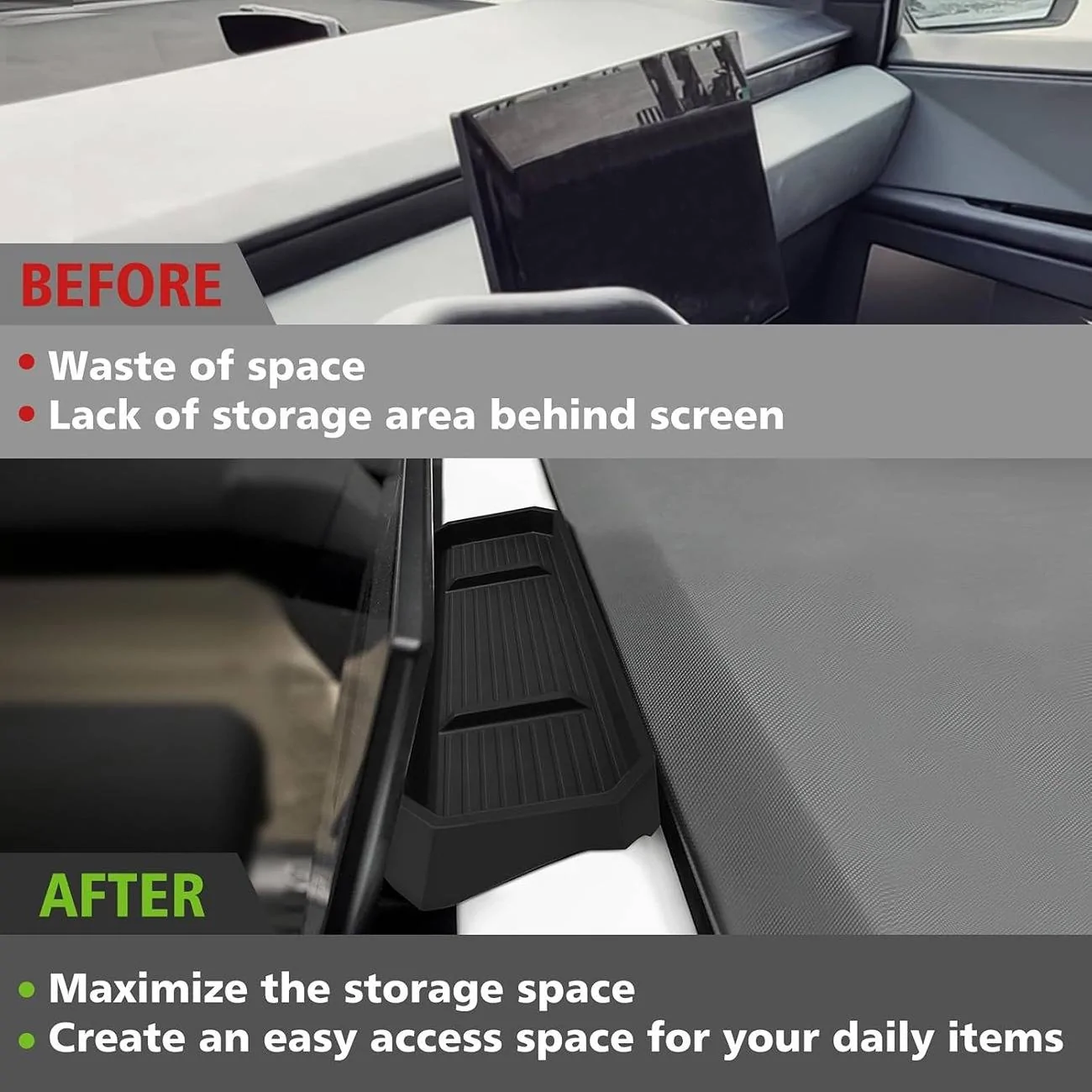 Tesla Cybertruck BestEvMod - 10% Off New Silicone Screen Back Storage Box for Cybertruck 9