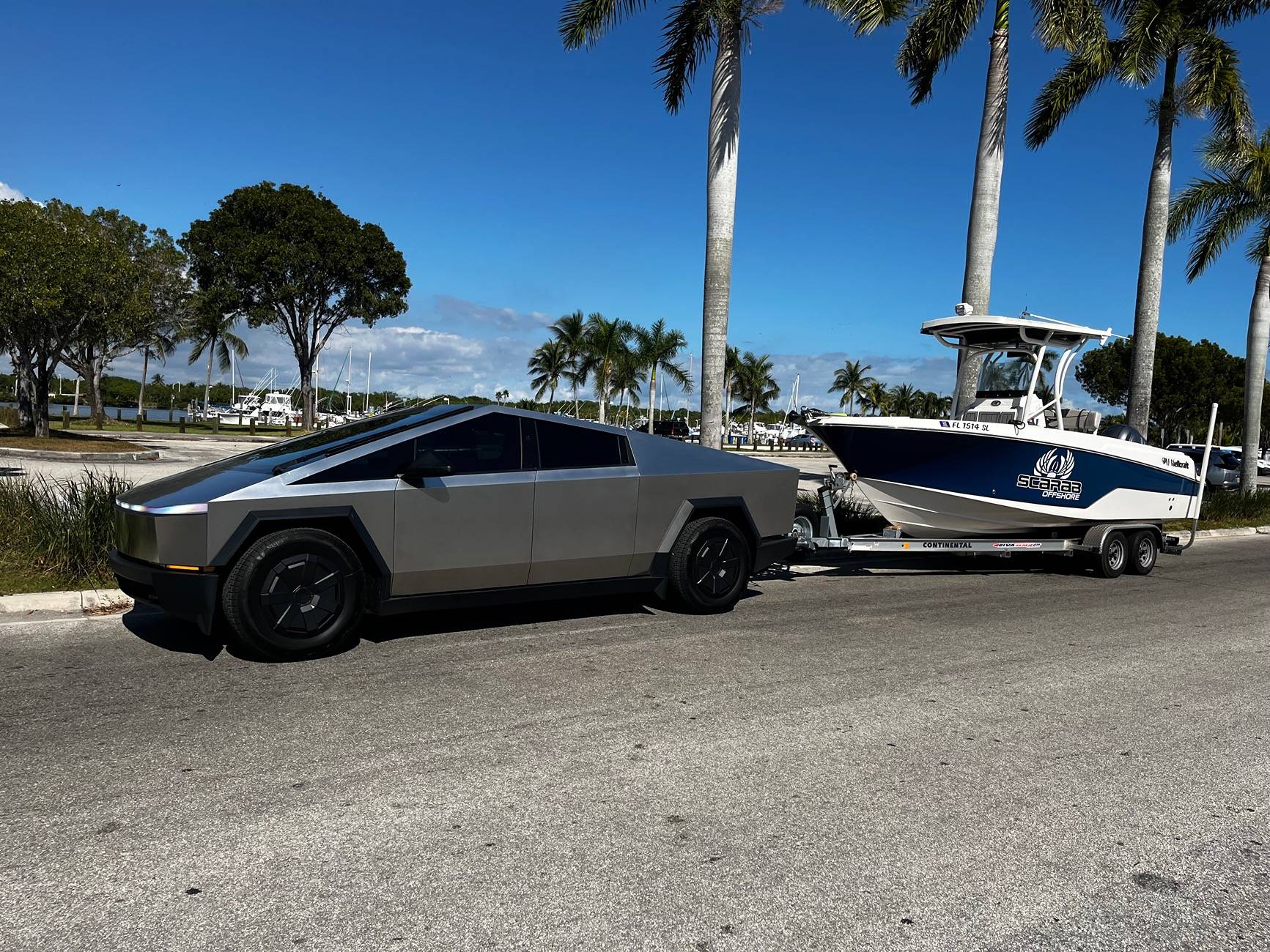 Tesla Cybertruck Boat towing with Cybertruck was great experience IMG_1153