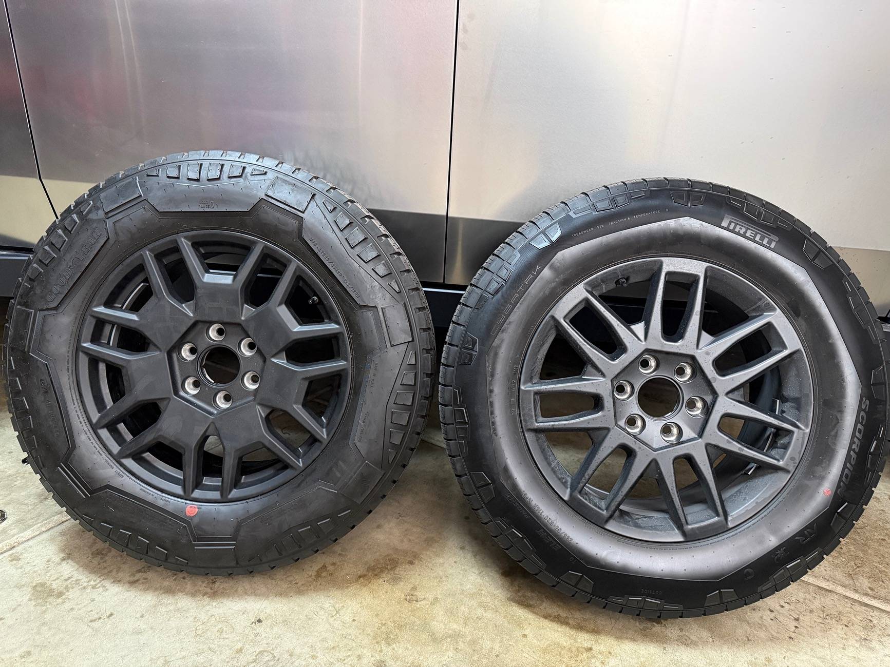 Tesla Cybertruck Wheel Options Compared with Pics IMG_0786