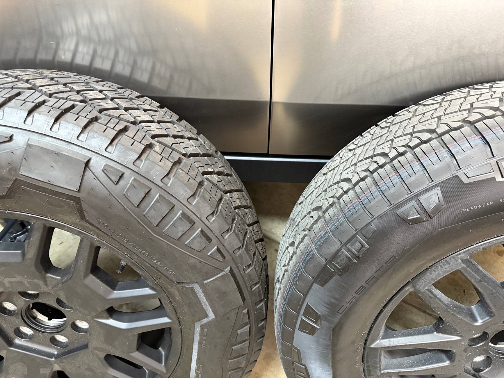 Tesla Cybertruck Wheel Options Compared with Pics IMG_0787
