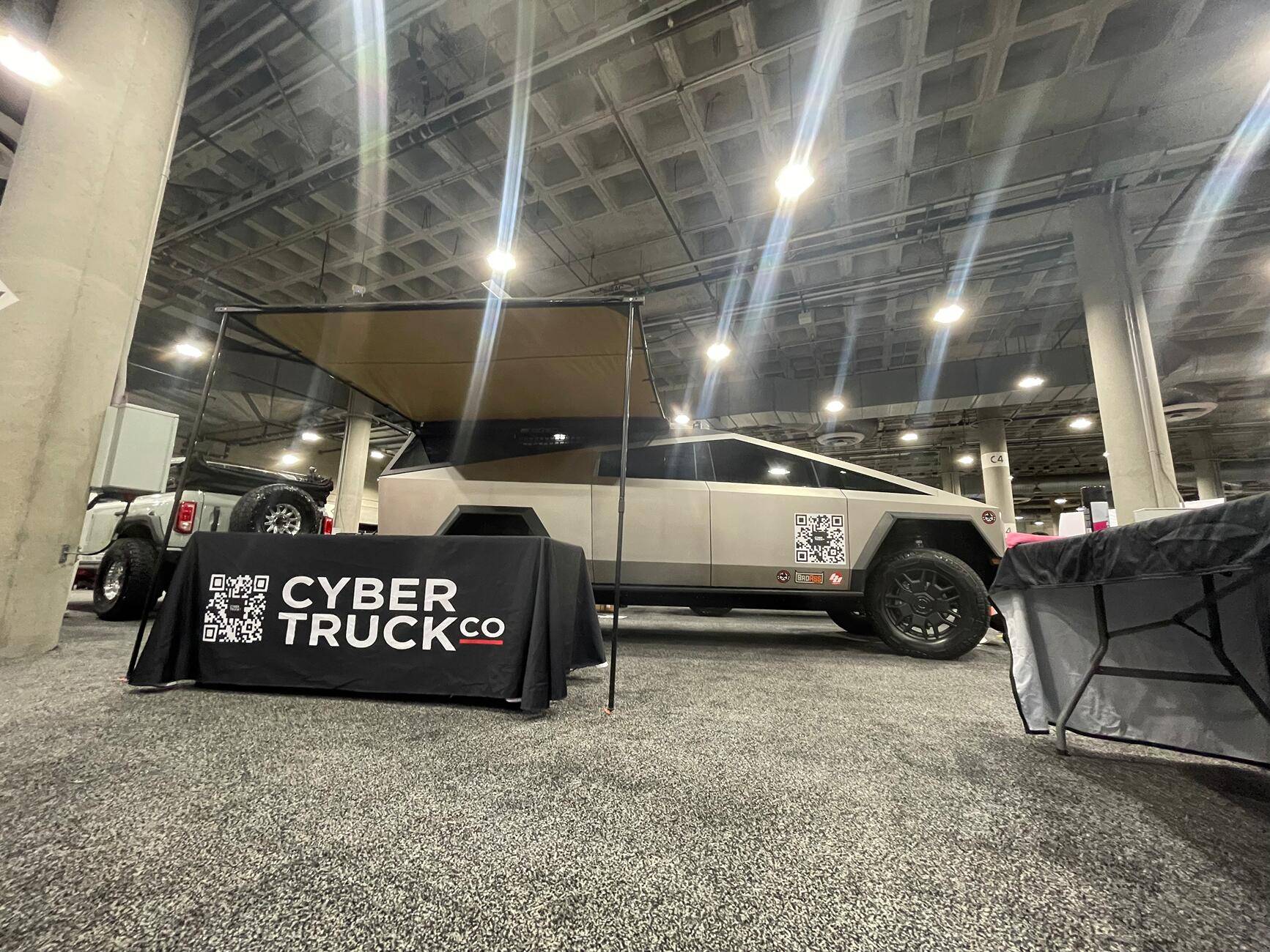 Tesla Cybertruck CYBERTRUCKco CyberCamper build on display at LA Auto show this weekend!, let us know what you think! tempImagexlvYZG