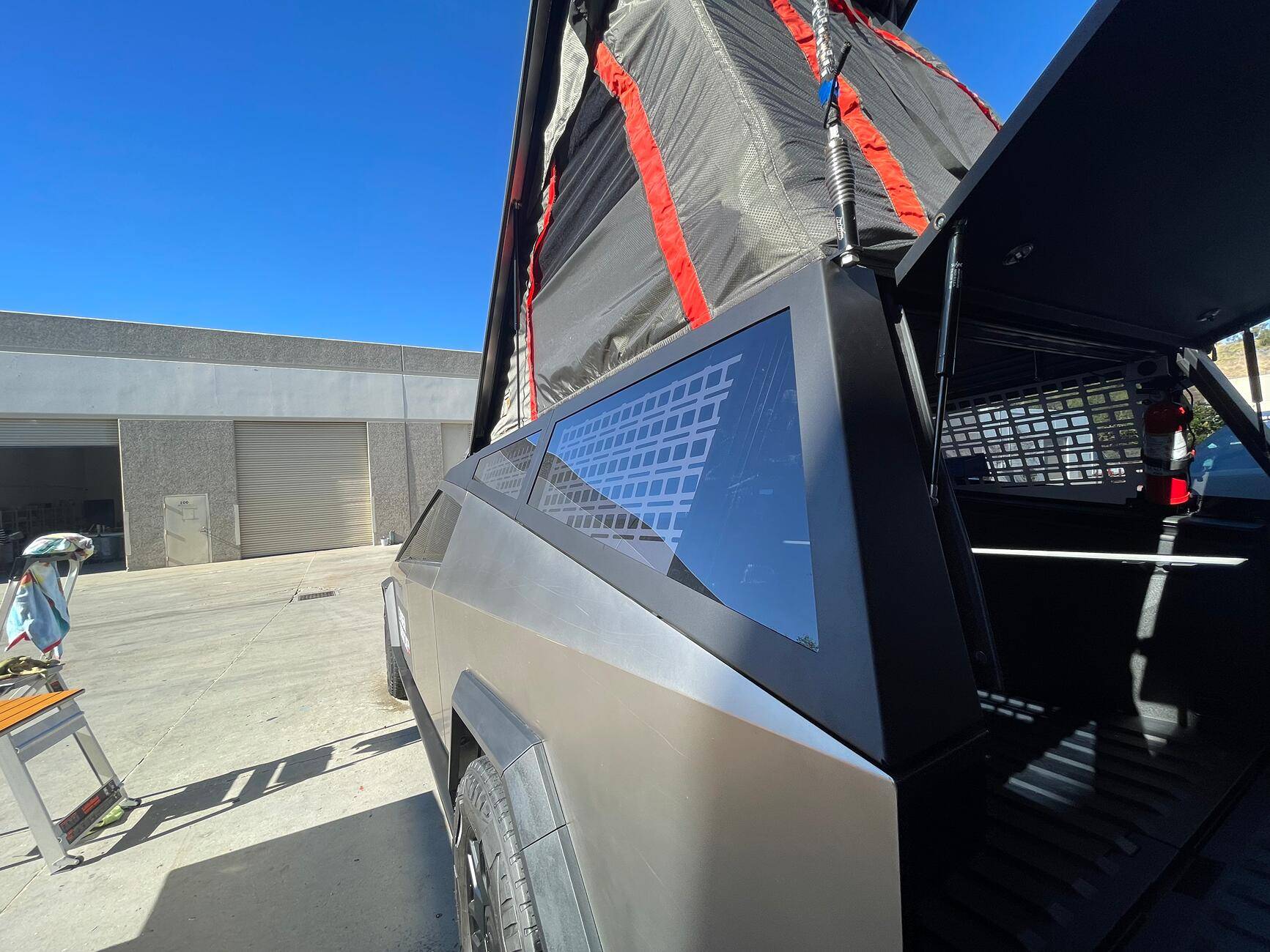 Tesla Cybertruck CYBERTRUCKco CyberCamper build on display at LA Auto show this weekend!, let us know what you think! tempImageXMbpH0