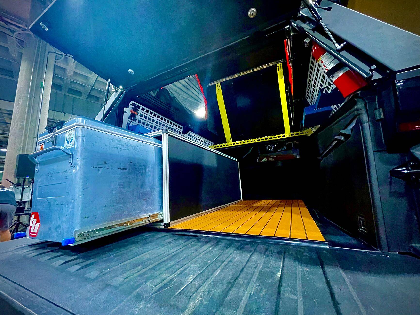 Tesla Cybertruck CYBERTRUCKco CyberCamper build on display at LA Auto show this weekend!, let us know what you think! tempImageUzbv0n