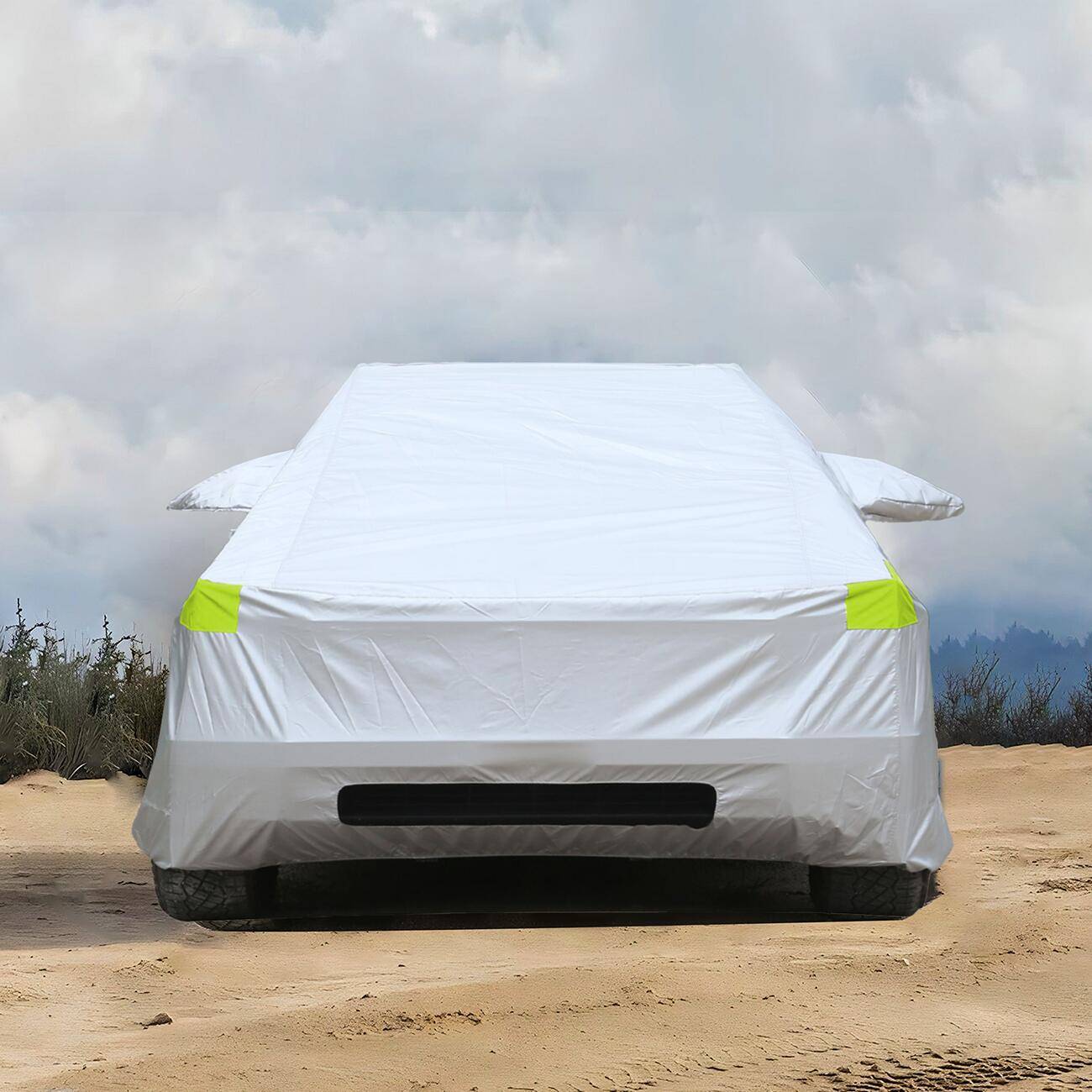 Tesla Cybertruck Accessories All Weather Car Covers with Zipper Door Waterproof Windproof Band...jpg
