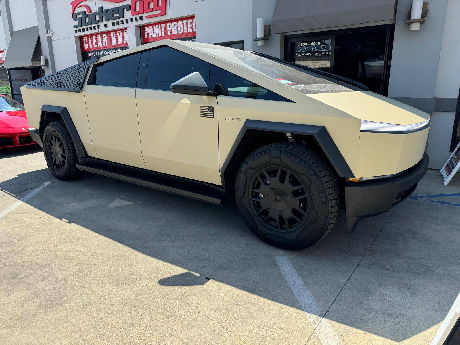 Tesla Cybertruck 🌟 Exclusive Offer: Free Installation on MOLLE Systems and Running Boards + 10% Off at StickerCity LA! 🌟 TESLA Cybertruck steprotect protection stickercity sliplo fender flares los angeles molle runn