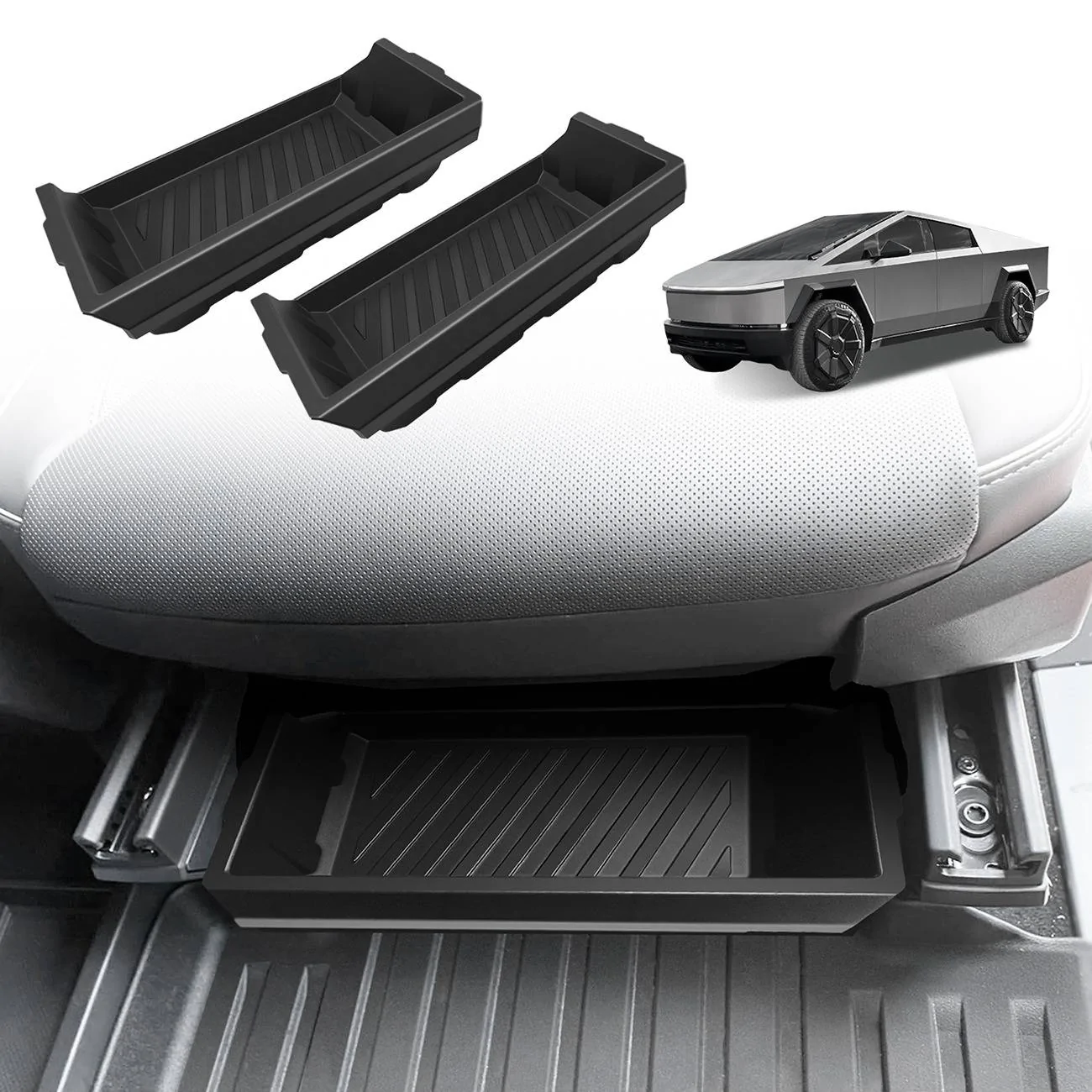 Tesla Cybertruck BestEvMod-Thanksgiving Special Cybertruck Front Underseat Organizer 1.1