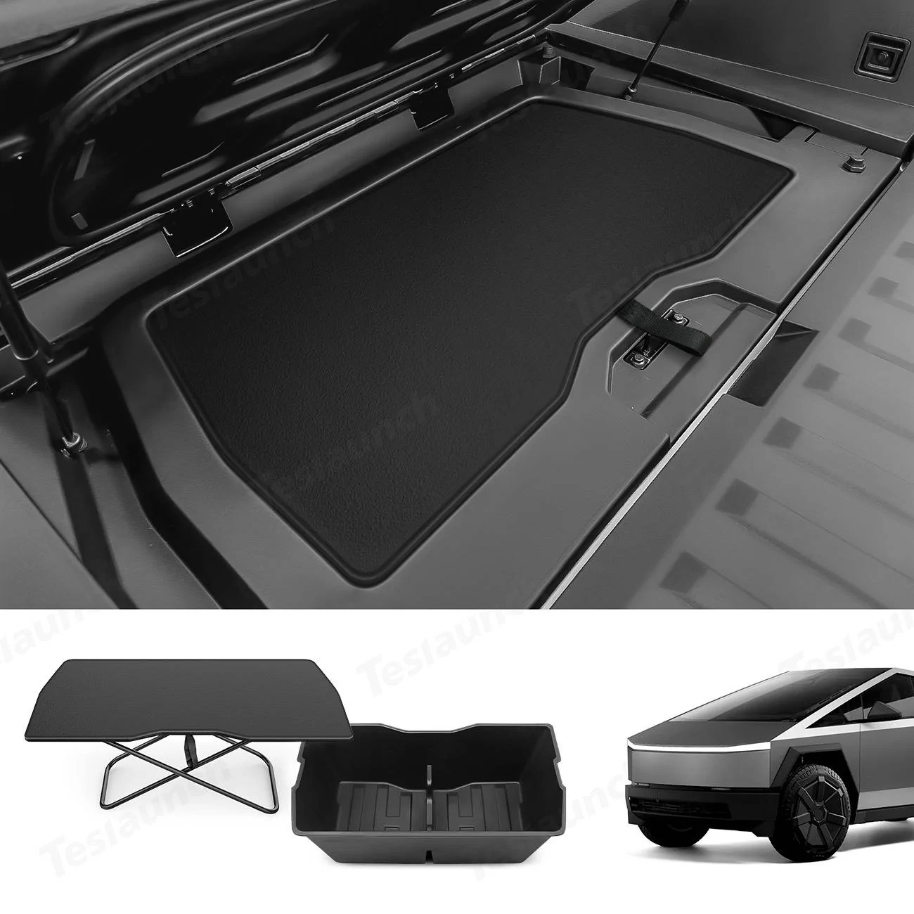 Tesla Cybertruck Maximize Your Cybertruck’s Utility: Storage Box + Camping Table Combo by Teslaunch! 🚚🏕️ 2-2