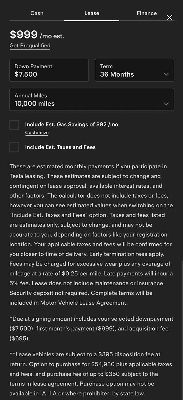 Tesla Cybertruck Should I lease or finance? Screenshot_20241130_022330_Firefox