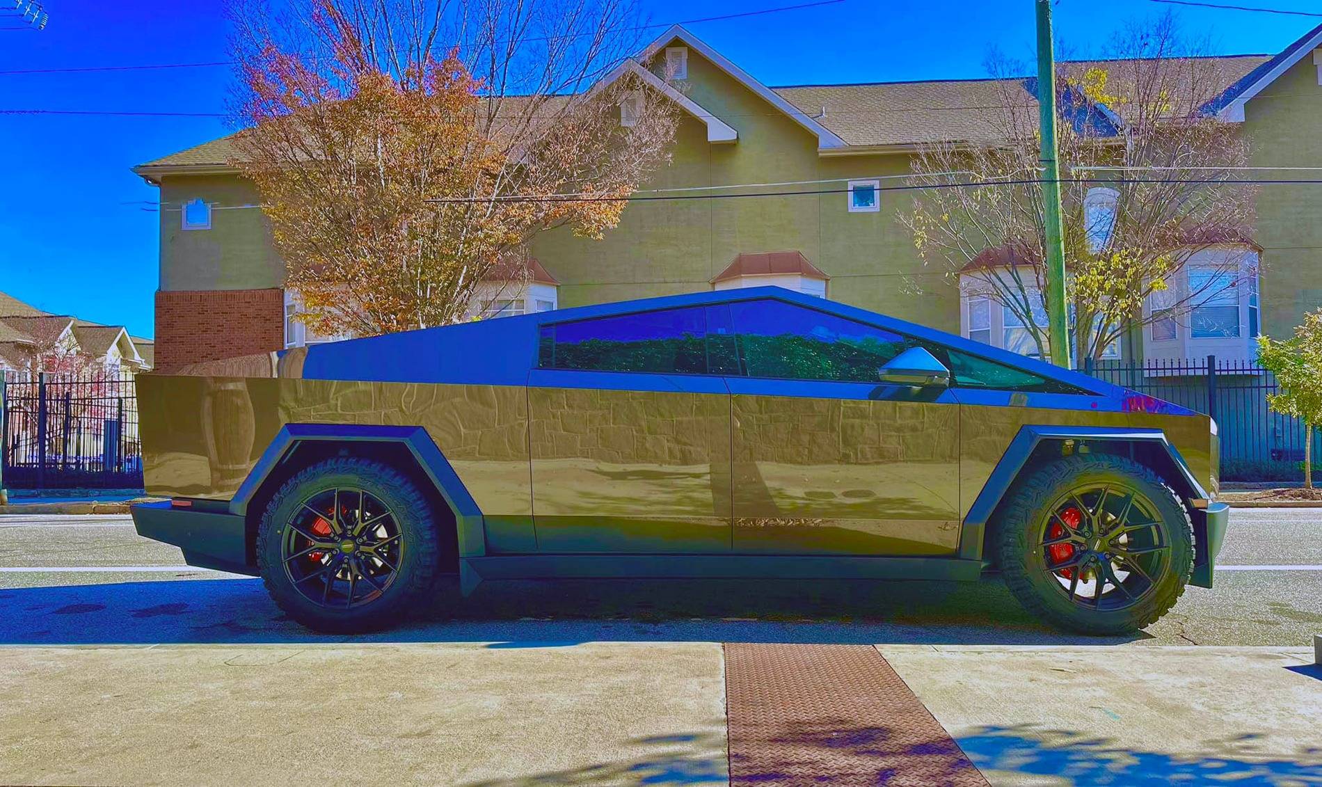 Tesla Cybertruck Cybertruck Aftermarket Wheels & Tires Photos + Info Compilation T Maxx Liquid Platimum PPF Wrap + Vossen HF6-4 22” inch wheels + Falken Wildpeak R:T01 tires  1
