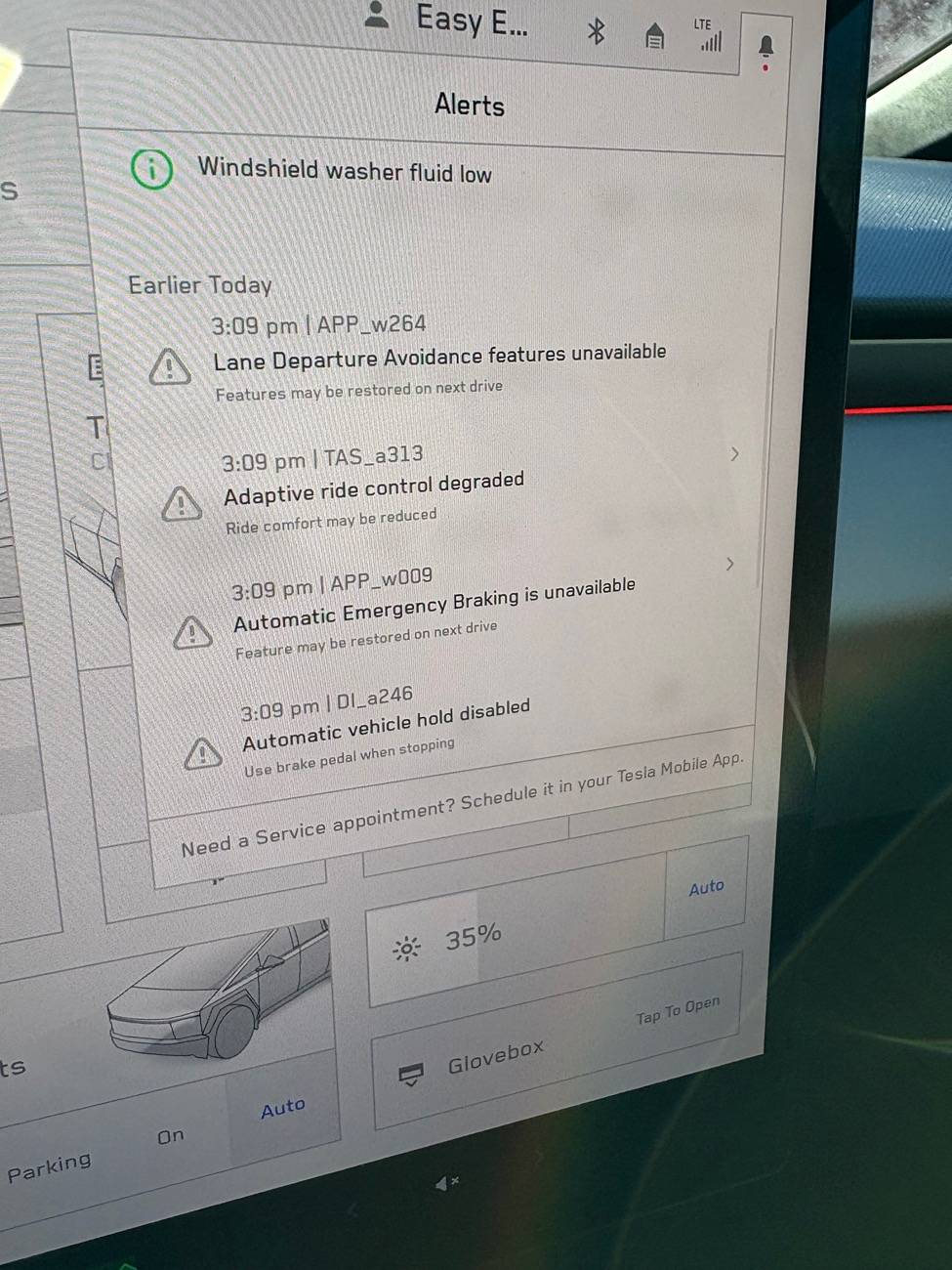 Tesla Cybertruck Traction and Stability Alerts IMG_1587