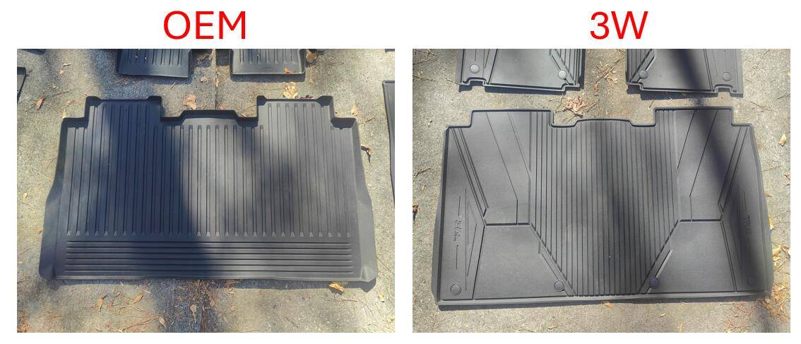 Tesla Cybertruck OEM All-Weather Interior Mats vs 3W Floor Mats 1733251803825-g8