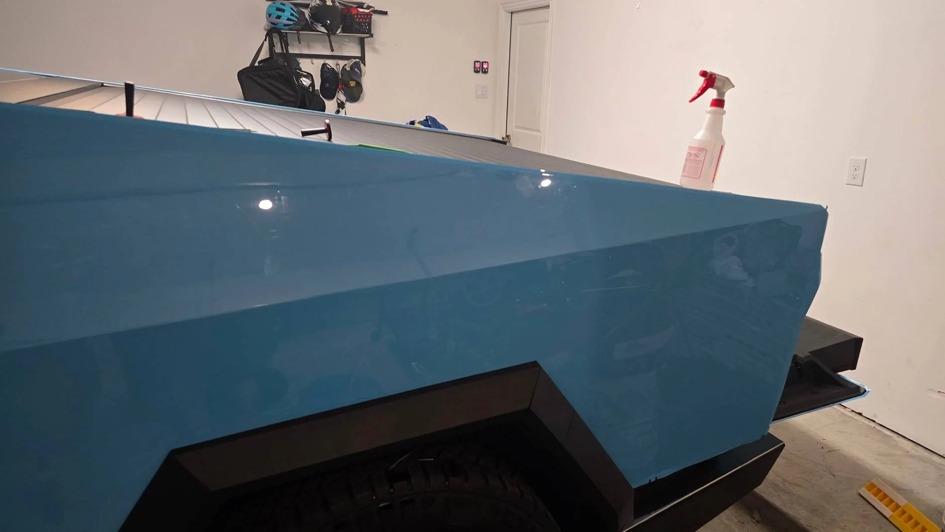 Tesla Cybertruck DIY Sky Blue PPF from TWRAPS installed 20241130_200157 (Large)