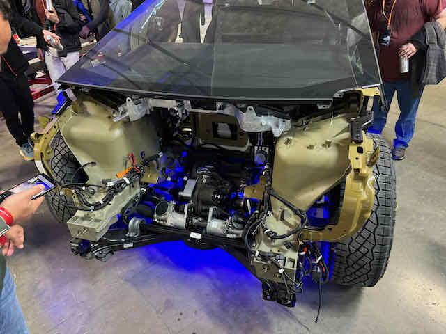 Tesla Cybertruck Why CyberTruck will be the BEST Truck for Plowing Snow Cybertruck Front end Exposed