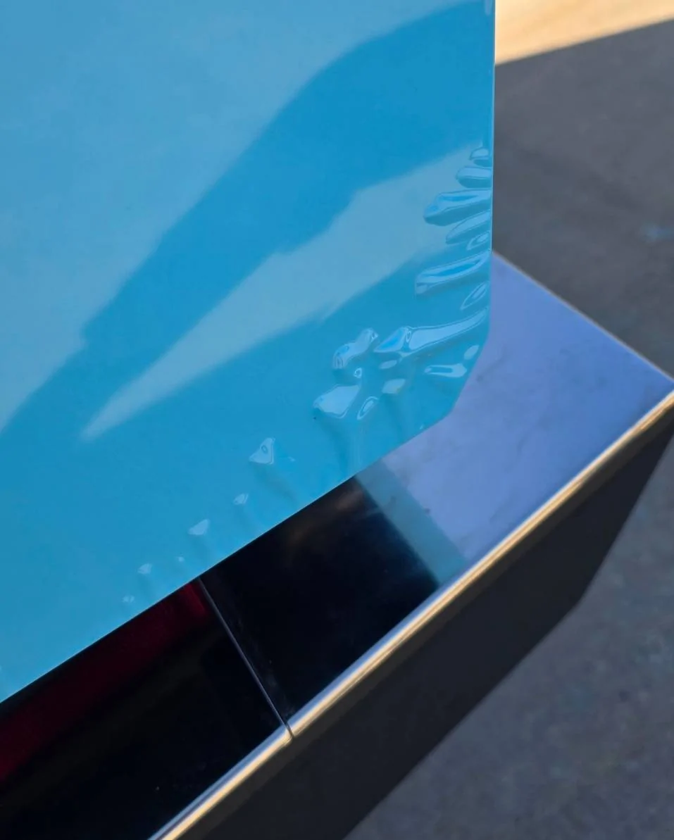 Tesla Cybertruck DIY Sky Blue PPF from TWRAPS installed 1000014156