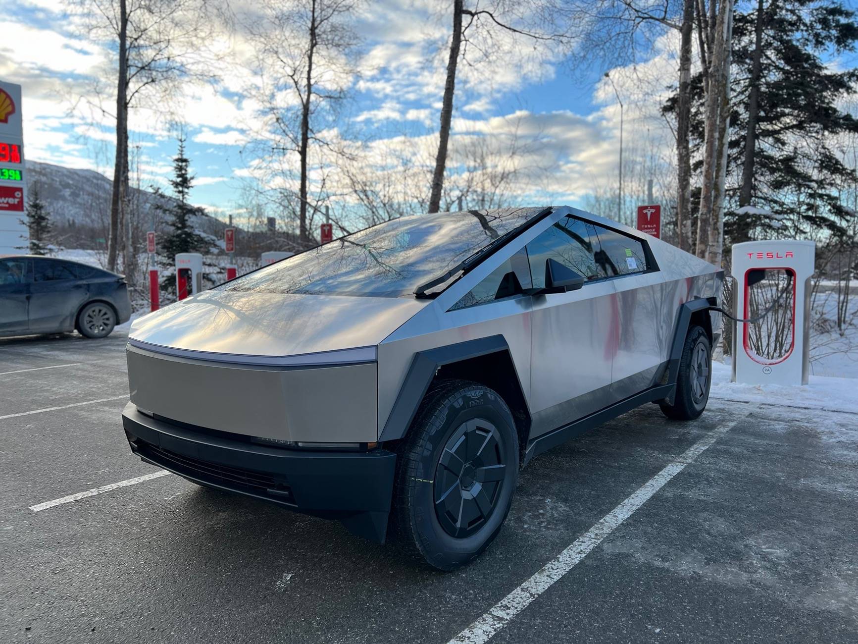 Tesla Cybertruck Alaska 360 mile delivery drive home IMG_6091