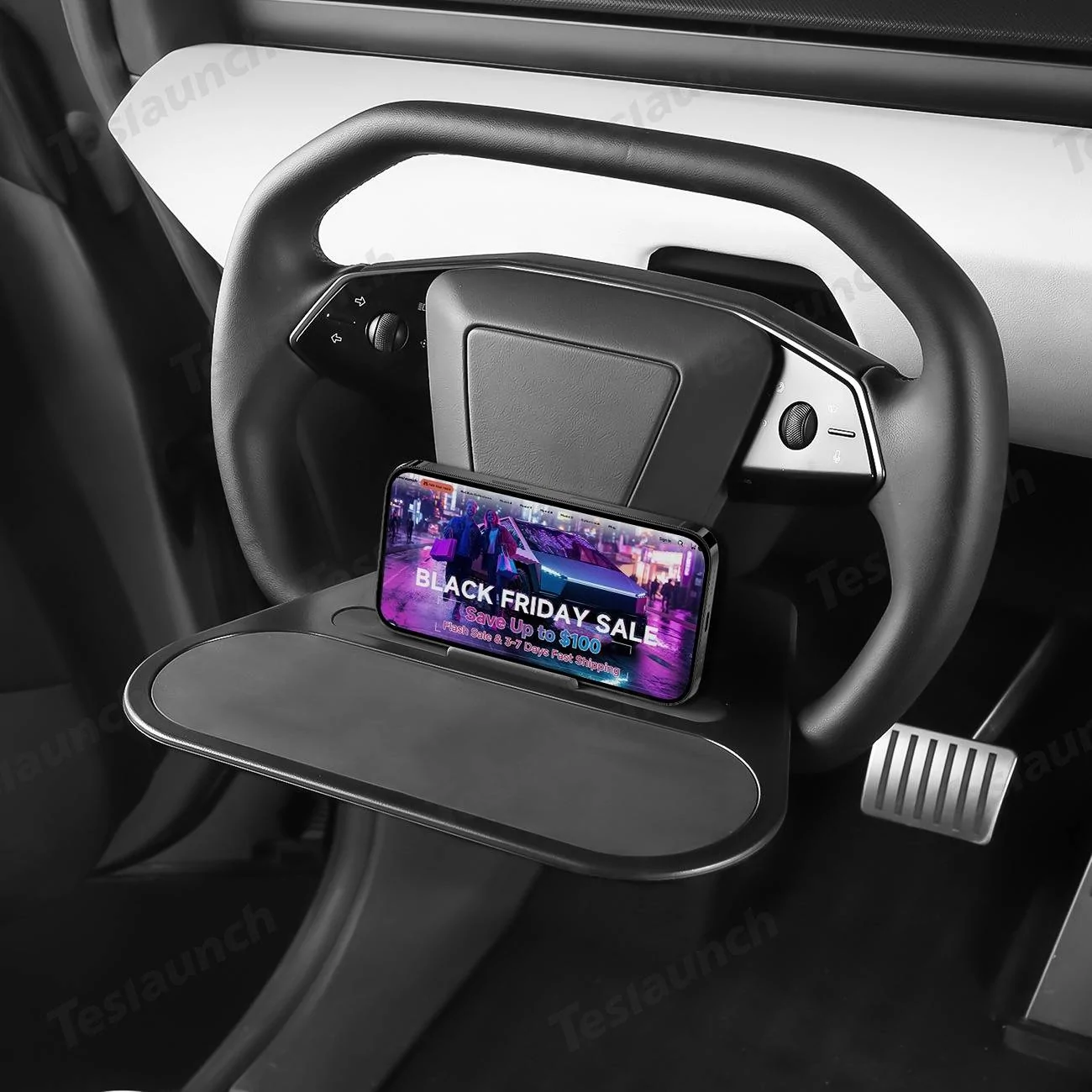 Tesla Cybertruck Cybertruck Steering Wheel Tray-Turn Your Cybertruck Into a Dining Table or Workstation! 🍔💻 2-2