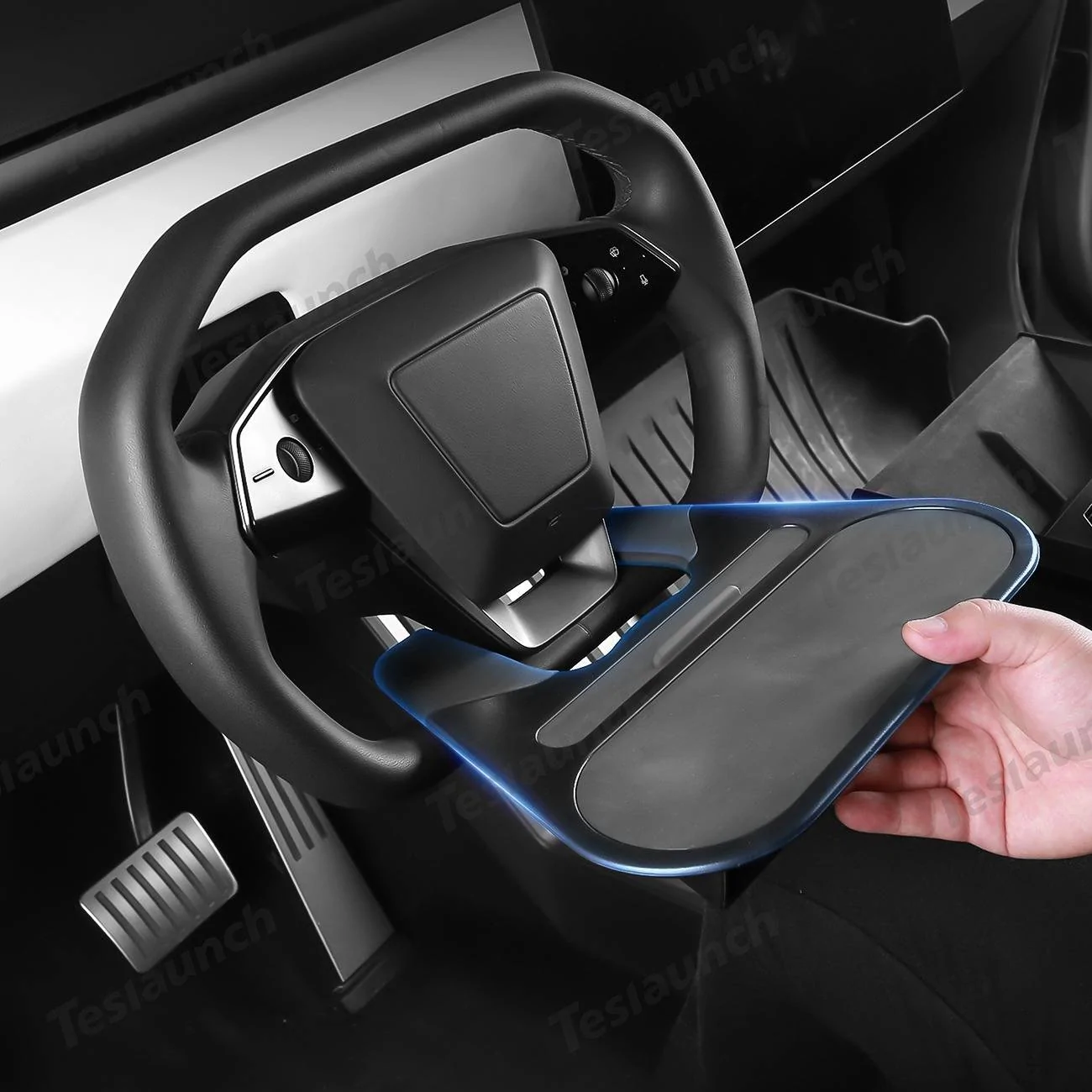 Tesla Cybertruck Cybertruck Steering Wheel Tray-Turn Your Cybertruck Into a Dining Table or Workstation! 🍔💻 3