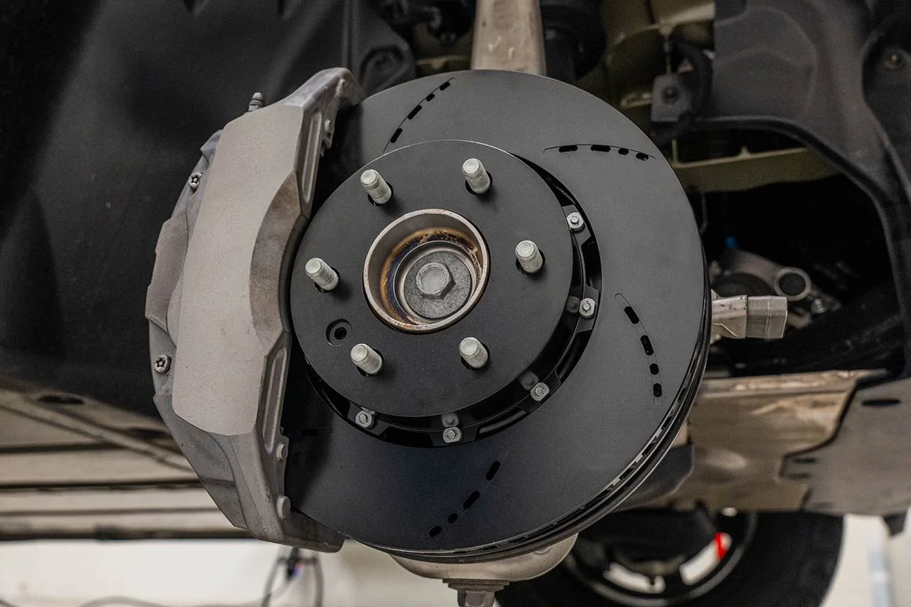 Tesla Cybertruck New Lightweight 2-Piece Rotors for Cybertruck - T Sportline x RacingBrake 02_CT Front Brake Rotors - W