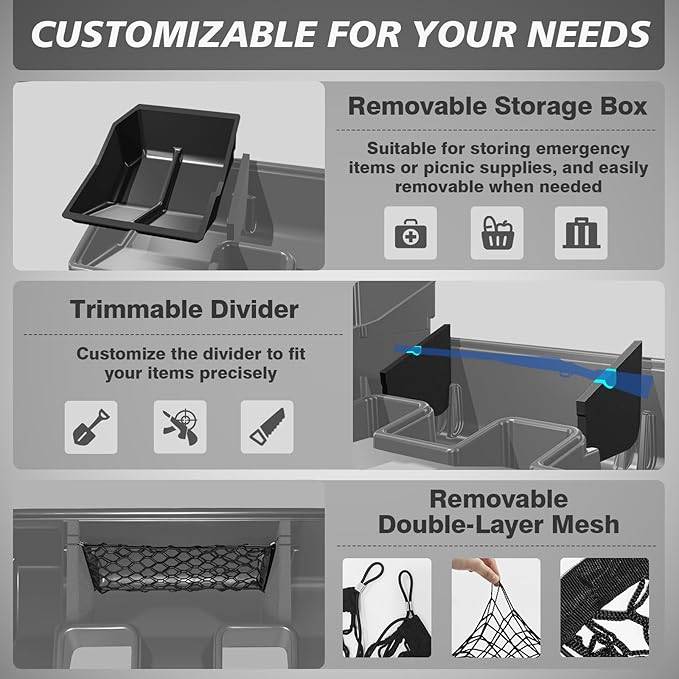 Tesla Cybertruck BestEvMod – 10% OFF New Release Rear Underseat Storage Bin 3